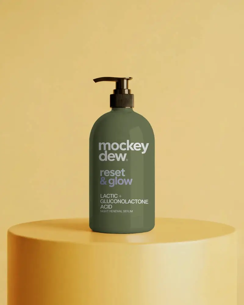 Eco Friendly Cosmetic Pump Bottle Mockup For Lotion Or Liquid Soap Packaging Design