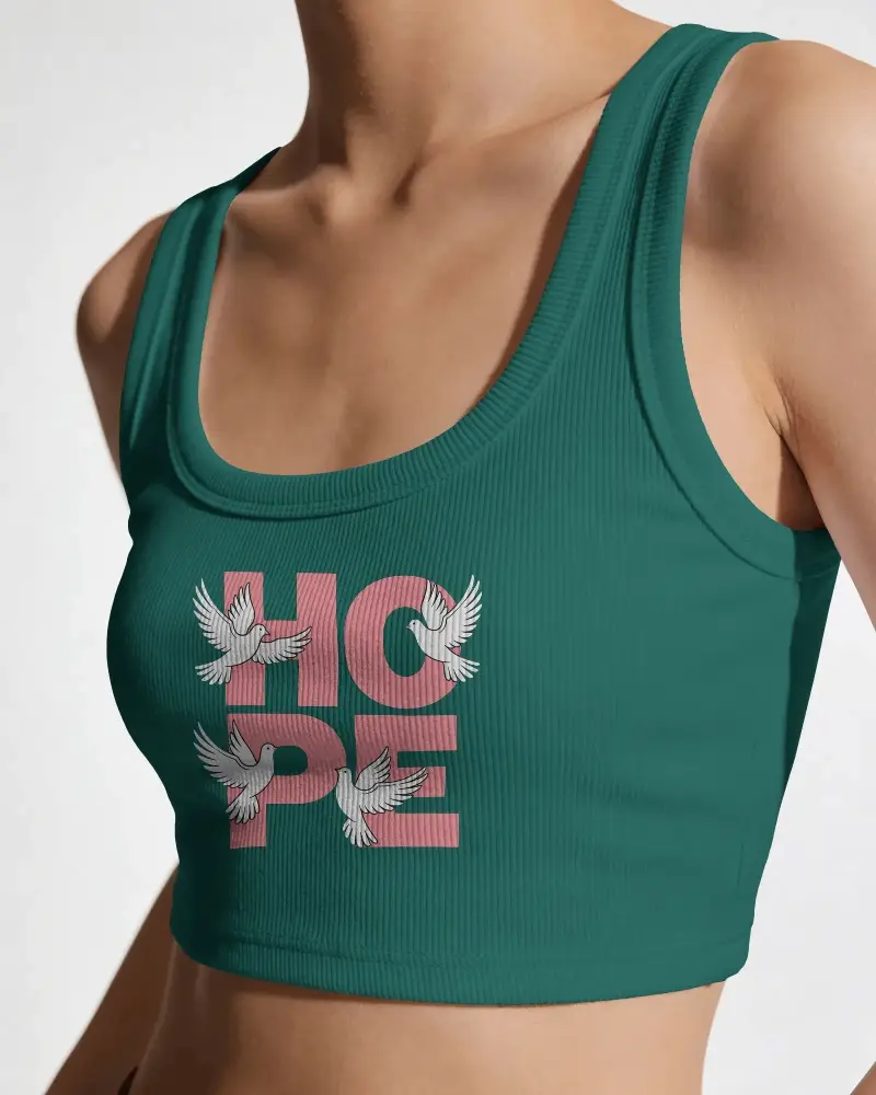 Trendy Scoop Neck Crop Top Mockup With Thick Straps Comfortable And Versatile Fashion Item