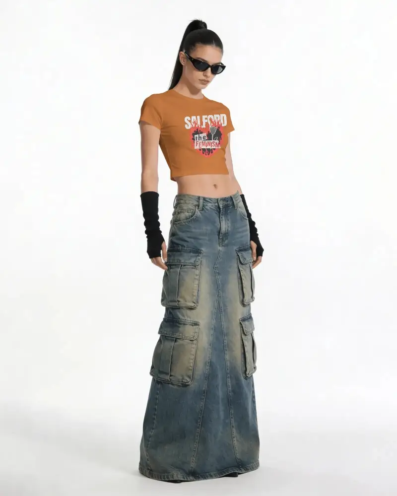 Trendy Crop Top Mockup For Women Perfect For Casual Outfits And Street Style Fashion Lovers