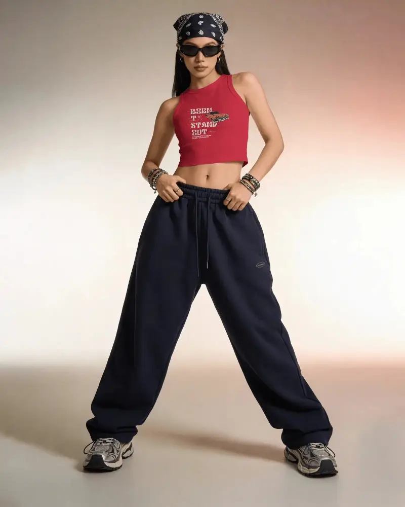 Stylish Crop Top Mockup For Fashionable Streetwear And Casual Wardrobe Collections