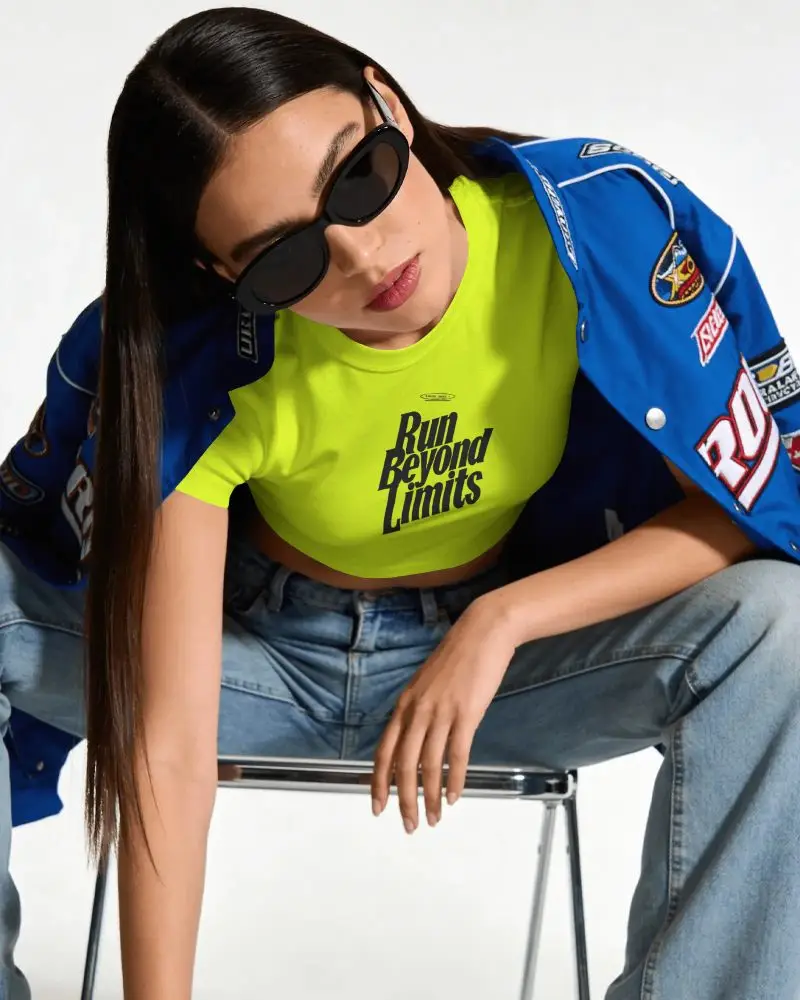 Minimal Crop Top Mockup Id Edgy Streetwear Style Modern Fashion Branding Look