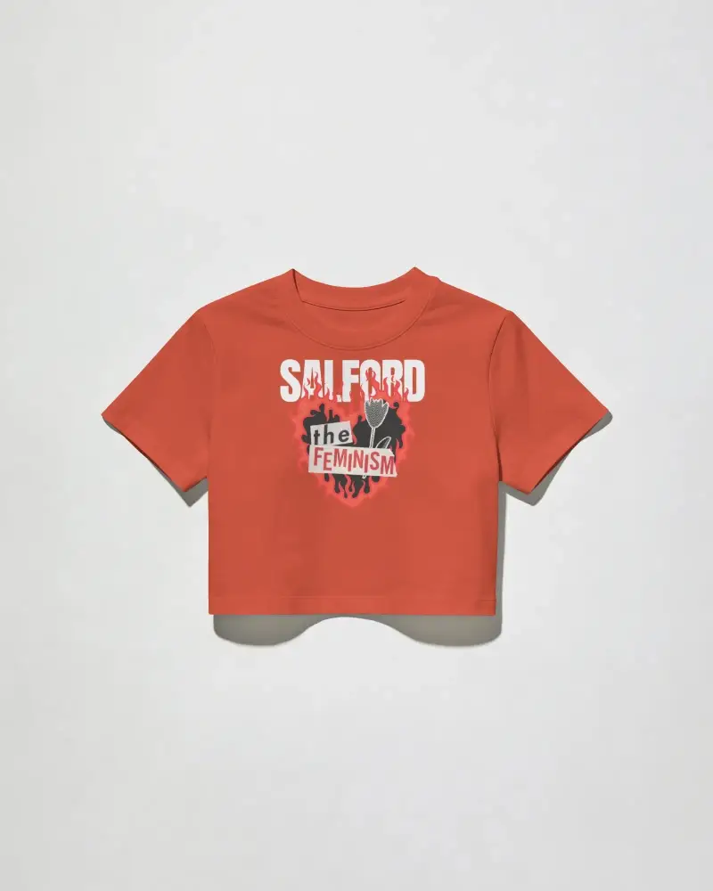 Clean Crop Top Mockup On White Background With Soft Shadow Minimal Fashion Look