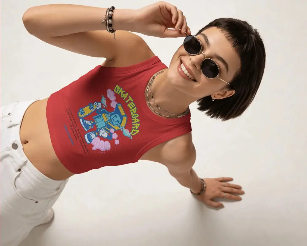 High Quality Comfortable Crop Top Ideal For Outdoor Activities Or Casual Streetwear