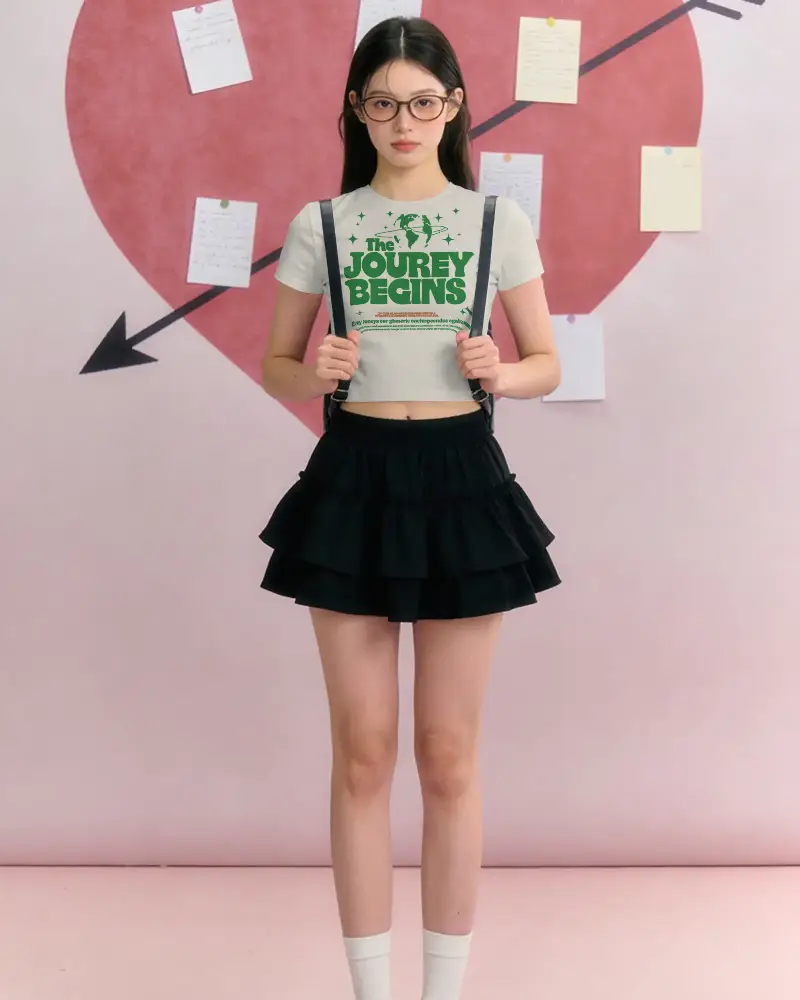 Comfortable Fit Crop Top Mockup Design For Fashion Brands Showcasing Modern Youth Style