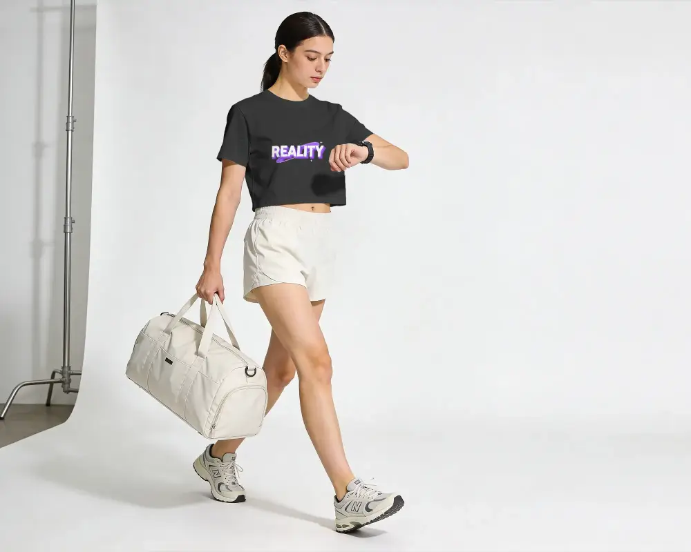 Stylish Casual Crop Top Mockup For Women Perfect For Exercise And Everyday Comfort Wear