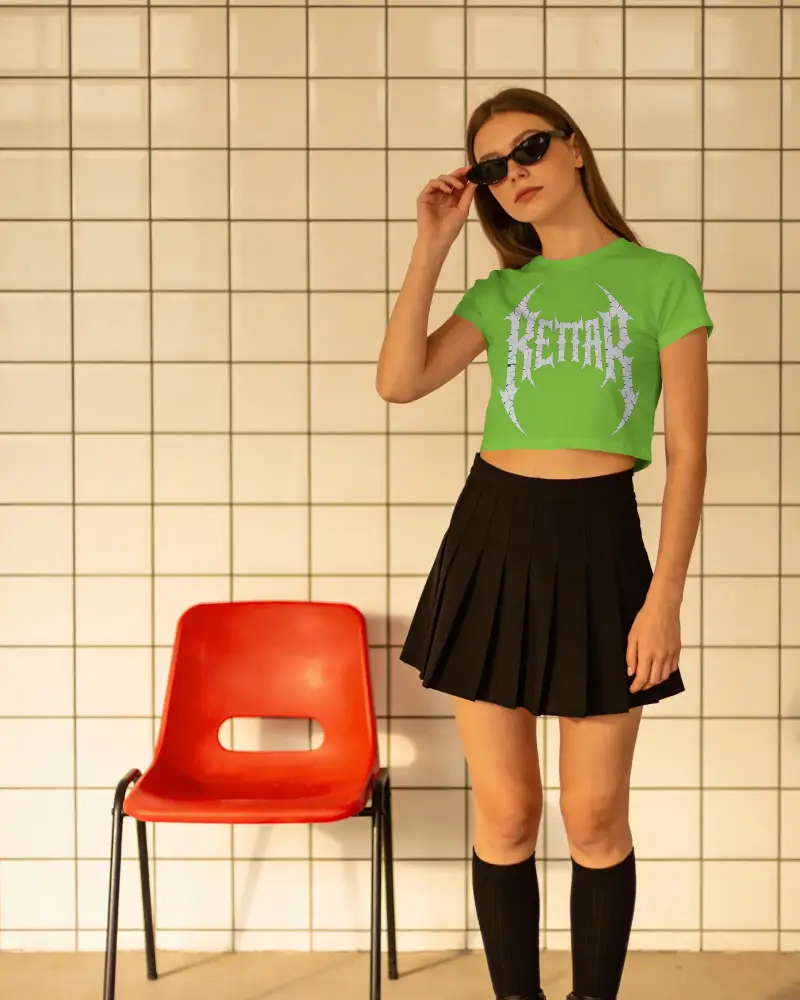 Trendy Crop Top Mockup For Women Stylish Comfortable Fit Perfect For Casual Outwear