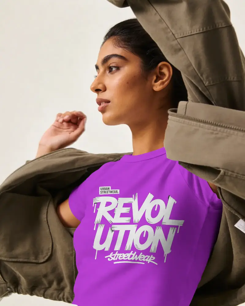 Modern Crop Top Mockup For Fashion Brand Promotion Digital Shirt Design Template