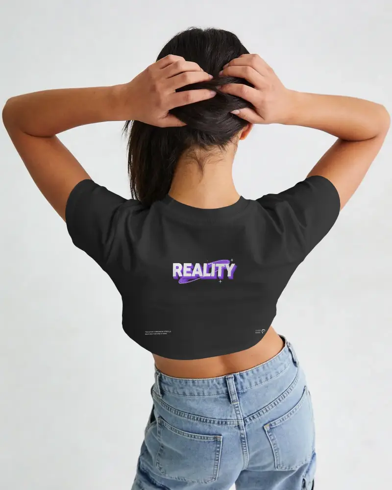 Womens Crop Top Mockup Back View Stylish Short Length Top Summer Fashion