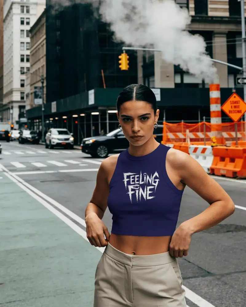 Urban Chic Crop Top Mockup For Modern Female Fashion Designs And Street Style Outfits