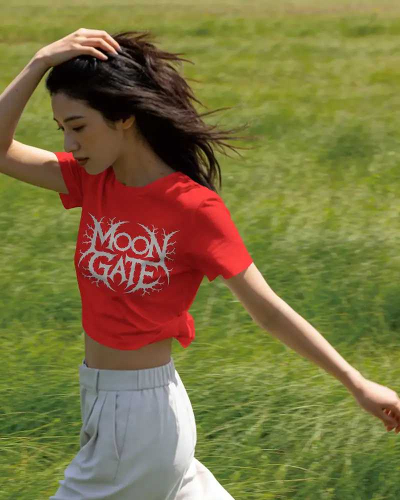 Stylish Women Crop Top Mockup For Summer Fashion And Casual Outdoor Wear Promotional Use