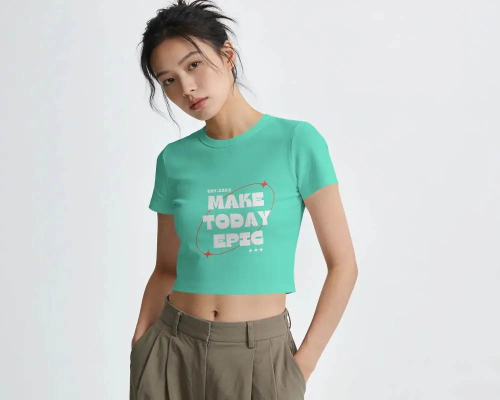Stylish Womens Crop Top Mockup For Modern Fashion Brands And Online Store Promotions