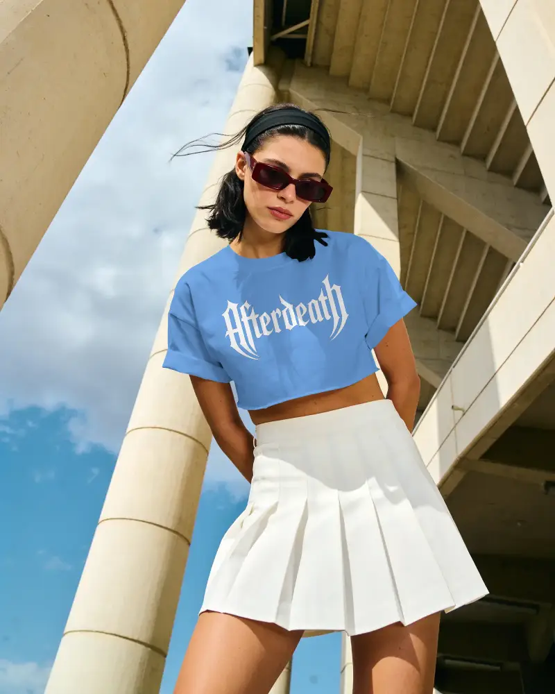 Trendy Crop Top Mockup For Fashion Brands Stylish Short Shirt Design Template For Print