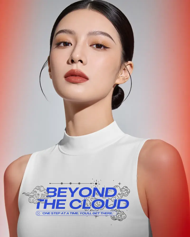 Stylish Crop Top Mockup On Woman For Summer Collection And Casual Outfit
