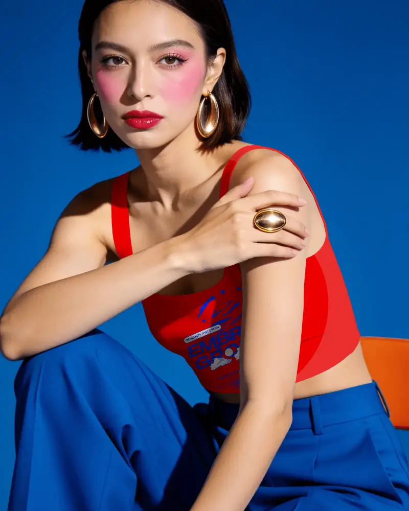 Trendy Womens Crop Top Mockup Perfect For Casual Wear And Long Lasting Comfort
