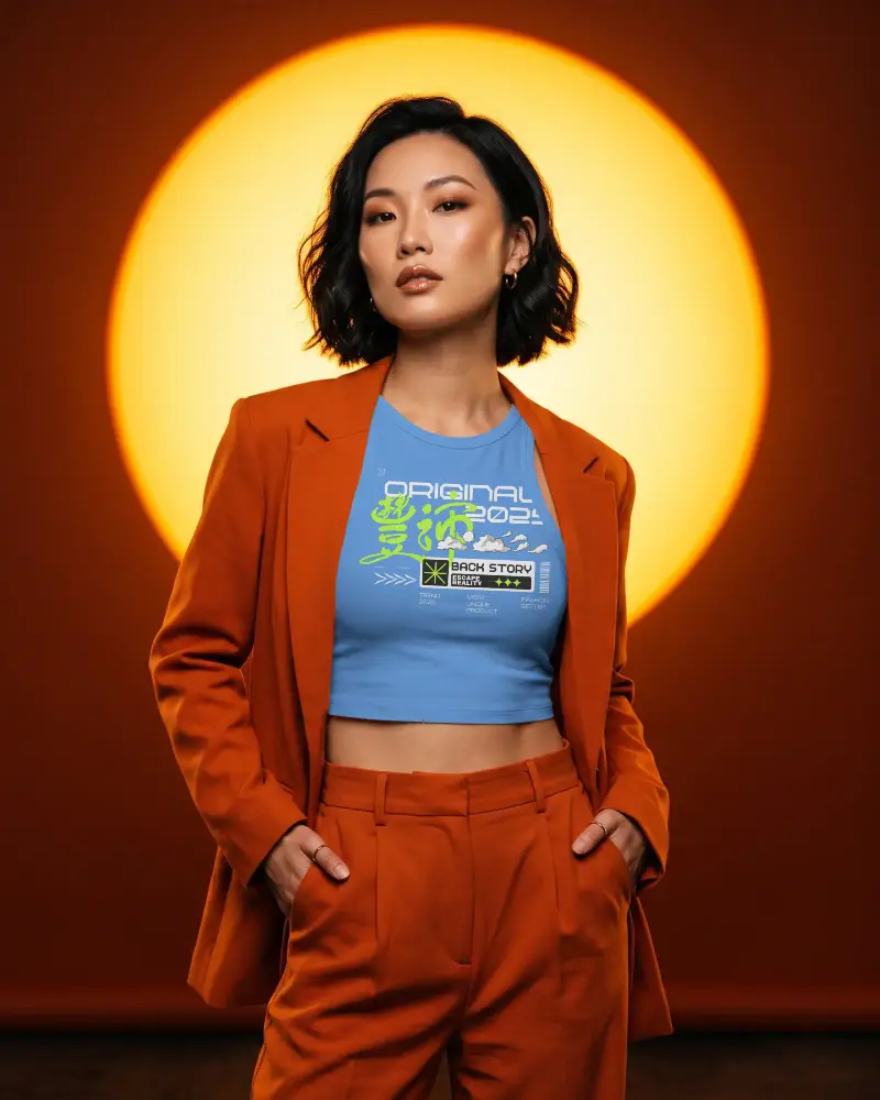 Stylish Crop Top Mockup For Fashion Branding And Apparel Design Presentation