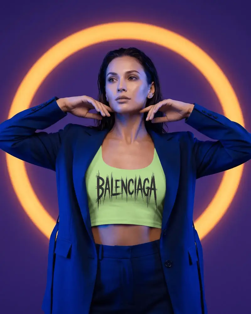 Stylish Crop Top Mockup For Modern Fashion Brand Promoting Comfort And Elegance In Womenswear