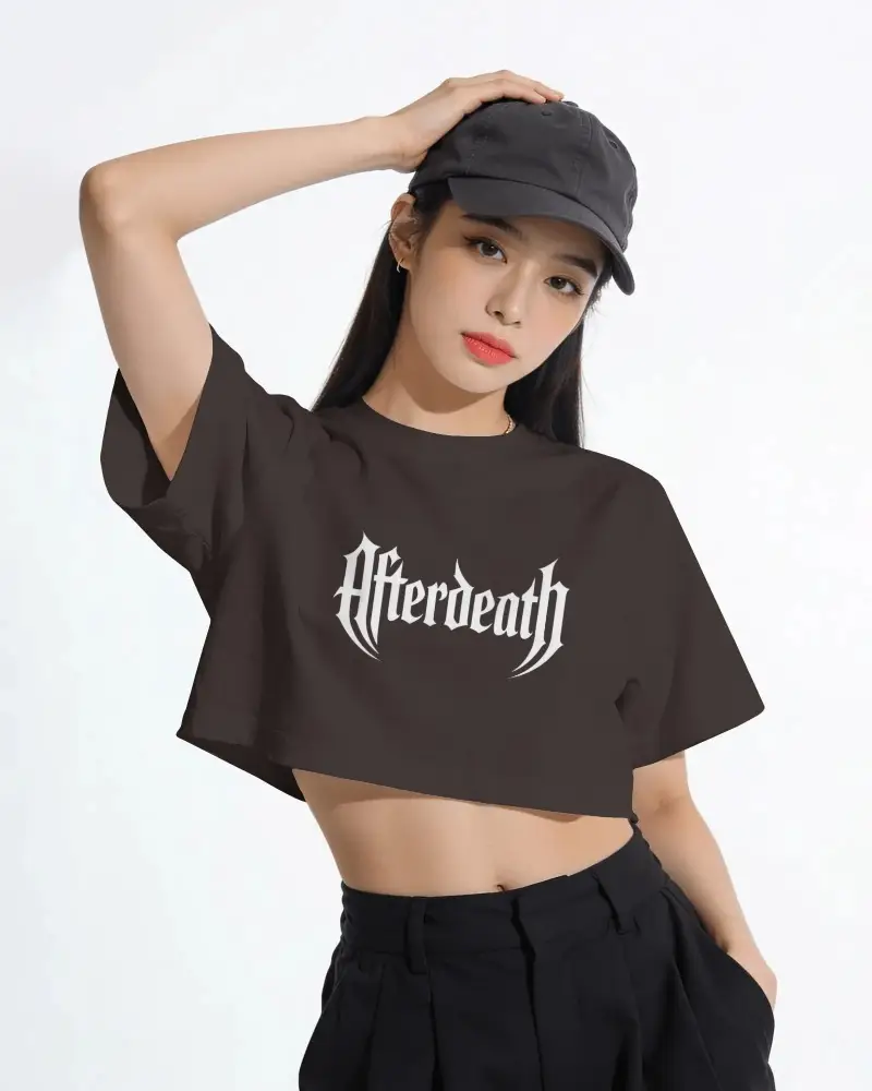 Trendy Crop Top Mockup For Women Loose Fit Comfortable Fabric Stylish Casual Wear For Summer Season