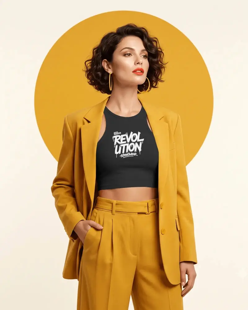 Stylish Crop Top Mockup For Fashion Designers And Brands Showcasing Modern Apparel Ideas Online