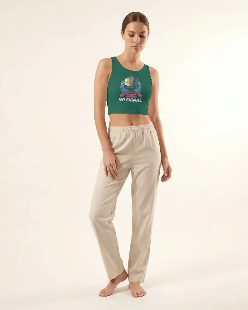 Modern Slim Fit Crop Top Mockup For Women Style Editable Apparel Template