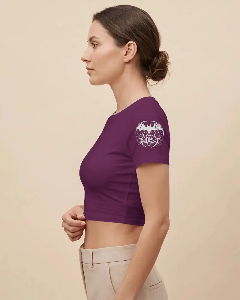 Trendy Fitted Crop Top Mockup Perfect For Garment Display And Fashion Portfolio