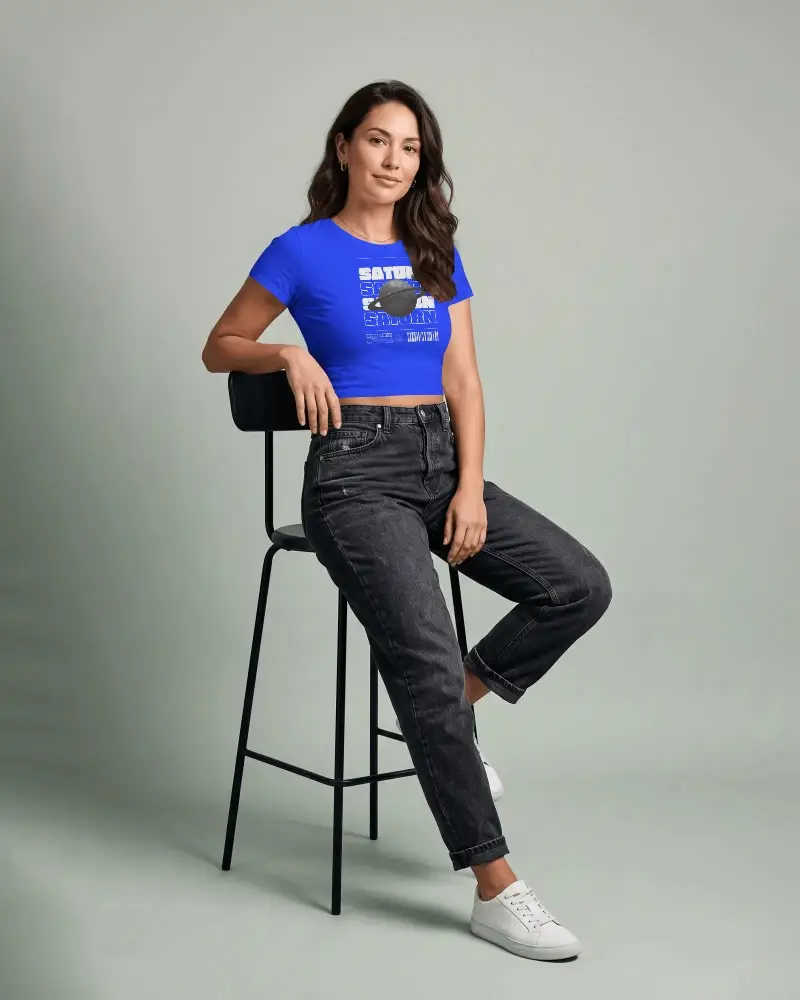 Stylish Casual Crop Top Mockup For Women Perfect For Summer Outfits And Everyday Wear