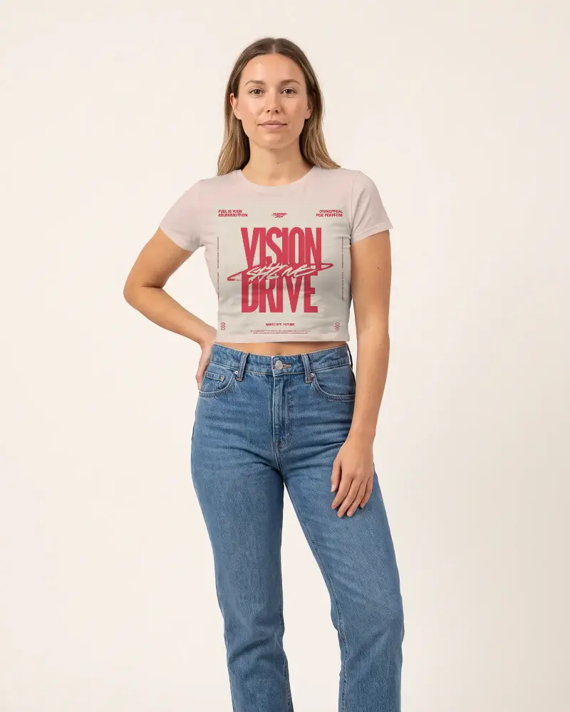 Classic Crop Top Mockup For Womens Fashion And Stylish Casual Outfit Presentation