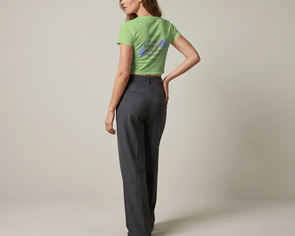 Premium Quality Crop Top Mockup Presenting Modern And Minimalist Fashion Visualization For Marketing