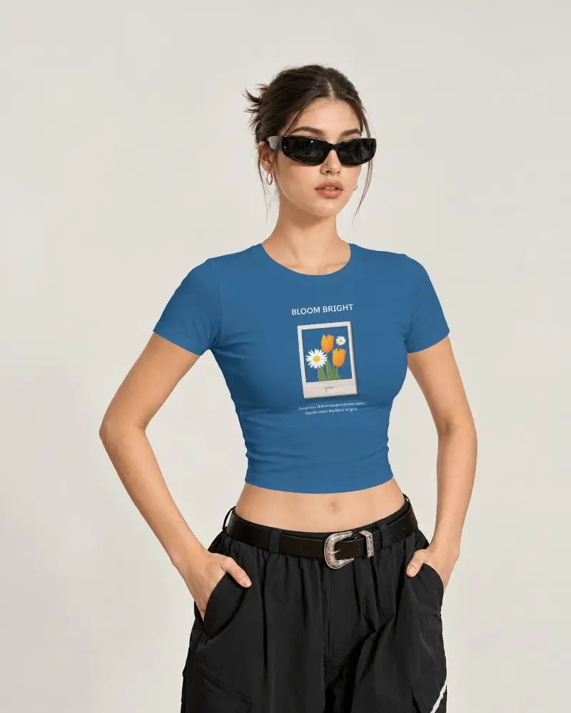Trendy Crop Top Mockup For Fashion Designers And Apparel Brands Showcasing Slim Fit Style