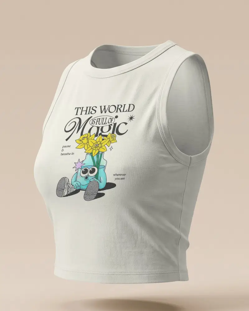 Sleek Cropped Sleeveless Top Mockup For Creative Apparel Presentations And Ecommerce Use