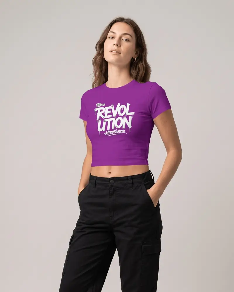 Trendy Womens Crop Top Mockup For Fashion And Online Stores Showcasing Modern Style
