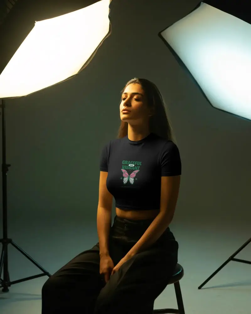 Modern Crop Top Mockup For Fashion Studios And Online Clothing Promotions