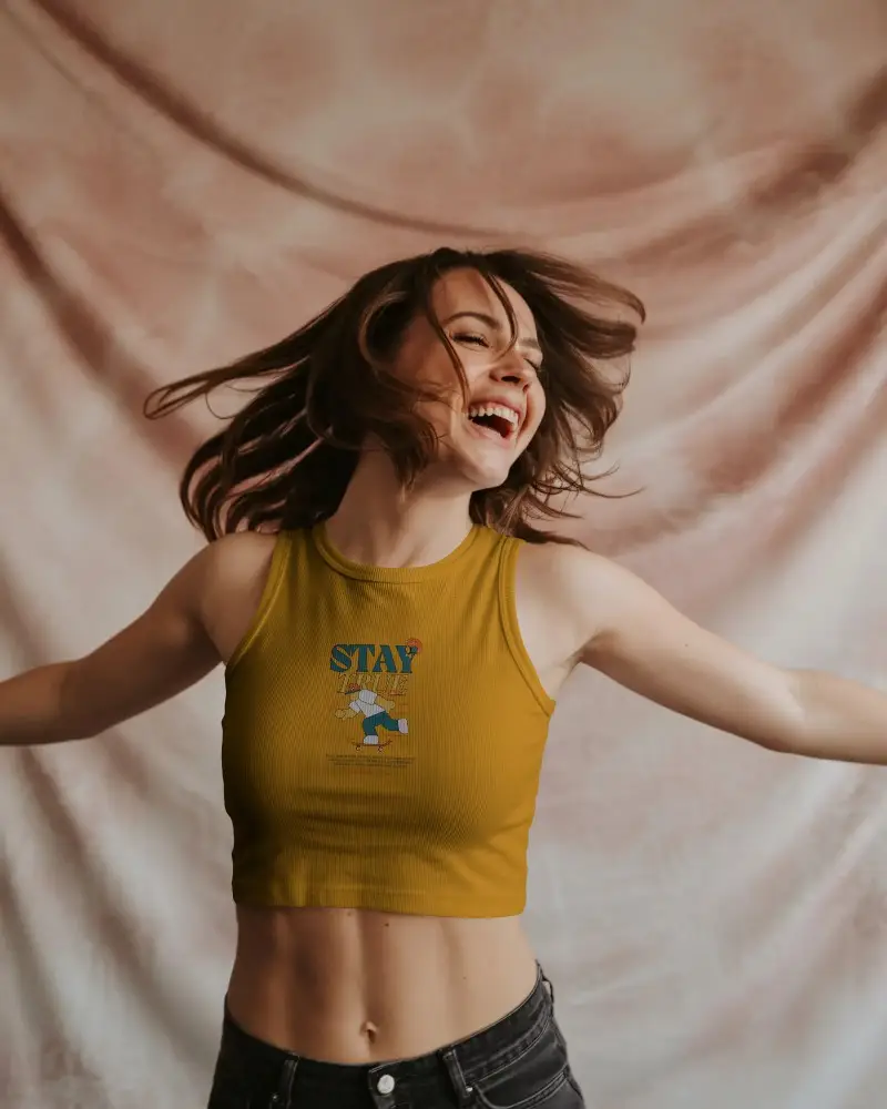 Seamless Crop Top Mockup For Women Fashion Apparel Brand Promotion And Style Showcase