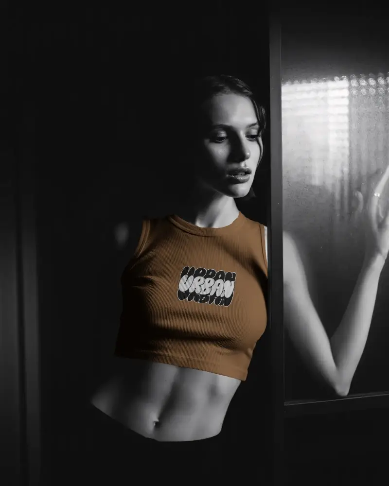 Stylish Crop Top Mockup For Modern Fashion Brands And Ecommerce Clothing Showcase Use