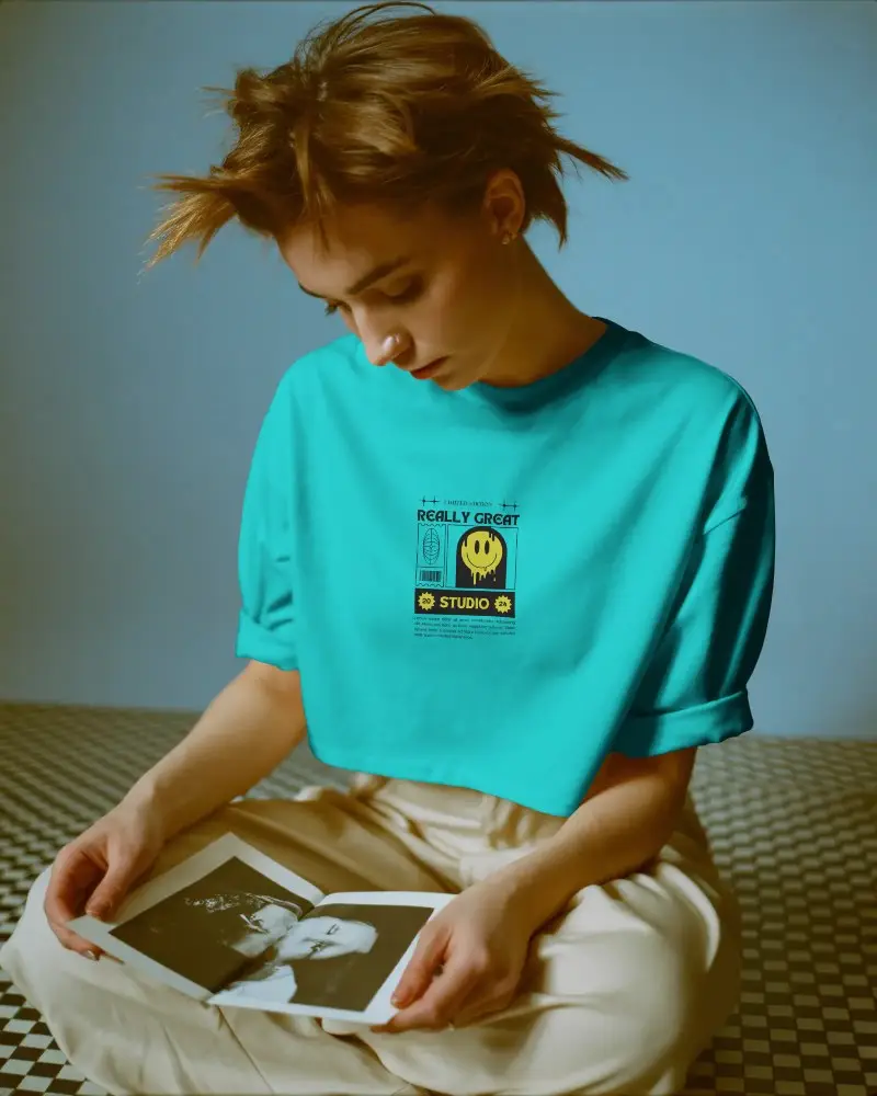 Casual Crop Top Mockup For Fashion Brands Modern Design Perfect For Retail Promotion