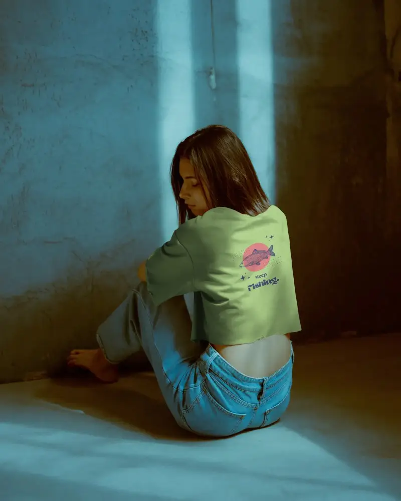 Trendy Crop Top Mockup Modern Casual Wear For Youthful Stylish Summer Wardrobe Collection