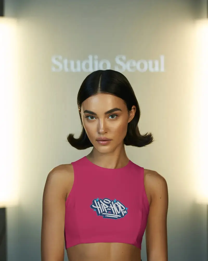 Stylish Crop Top Mockup Best For Fashion Designers Modern Activewear Showcase