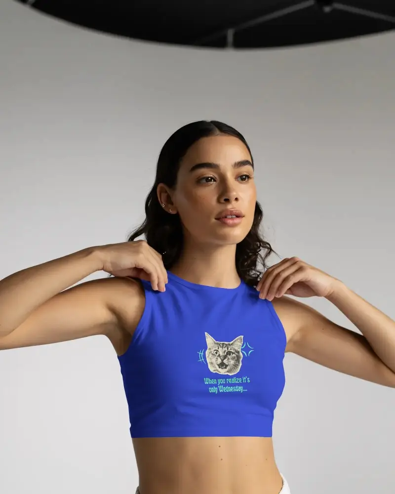 Womens Fashion Crop Top Mockup For Summer Outfits And Casual Streetwear Look