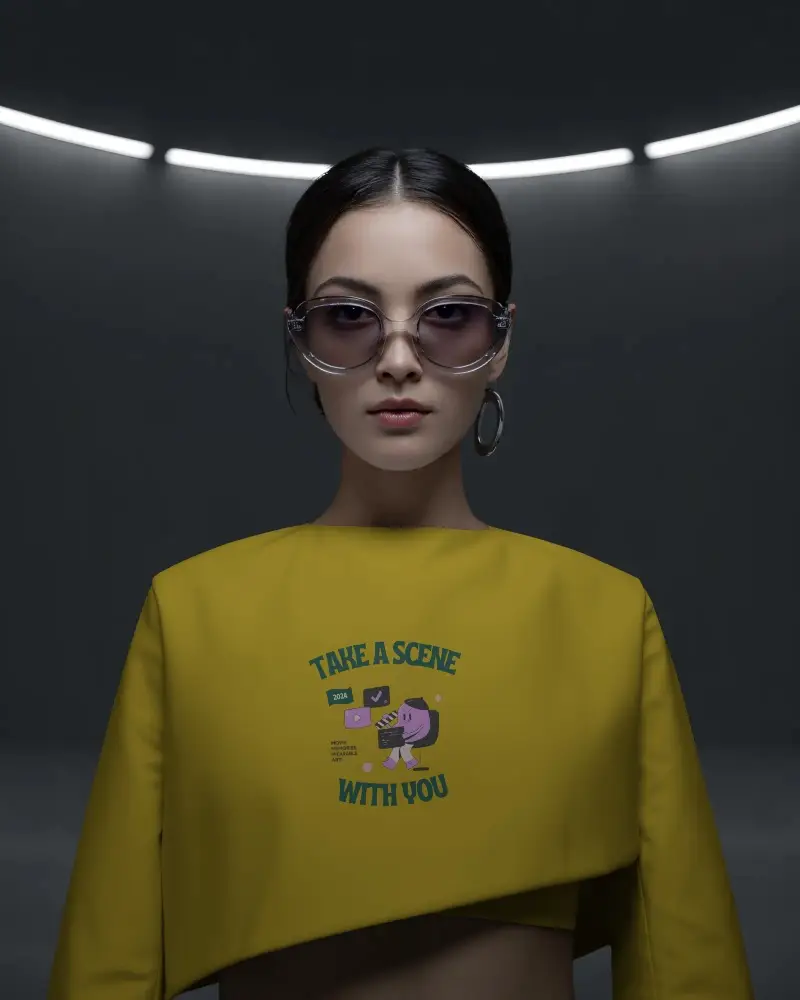 Modern Crop Top Mockup With Minimalist Clean Lines And Simple Cut Fashionable Style