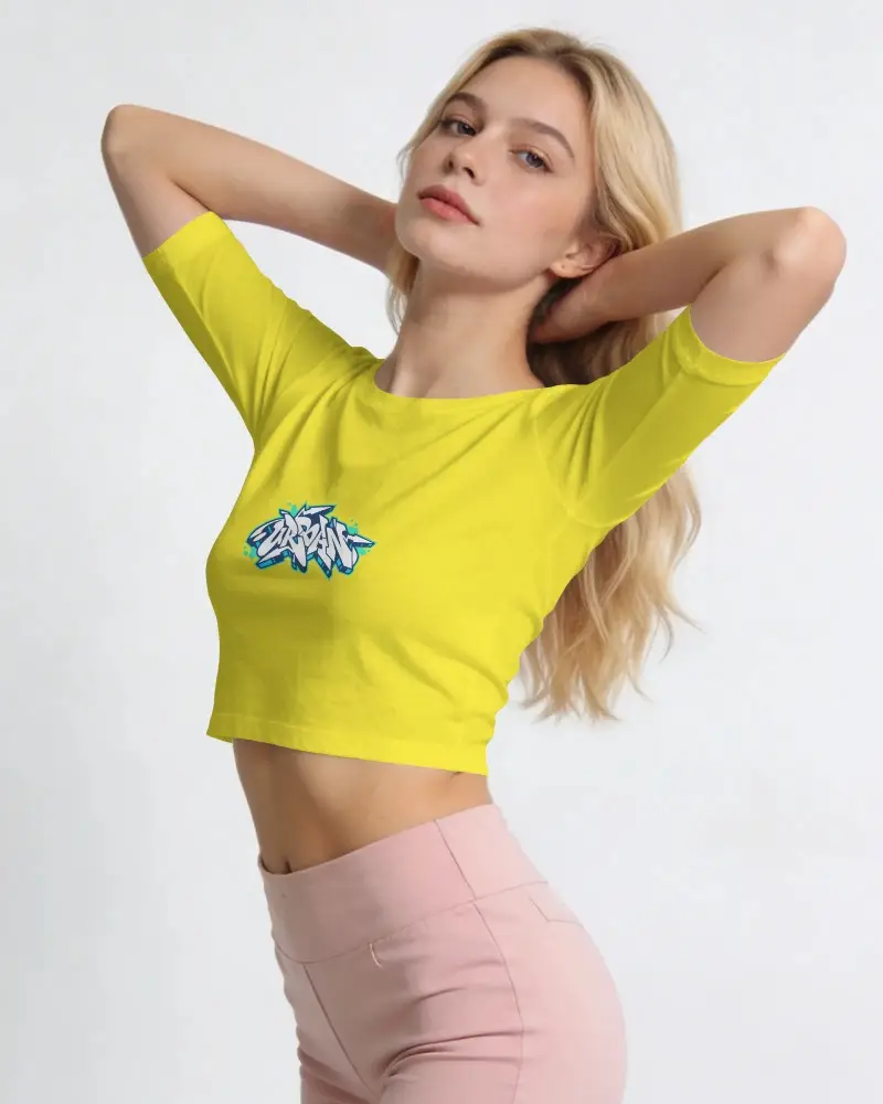 Comfortable Fitted Crop Top Mockup For Women Suitable For Casual And Sporty Style