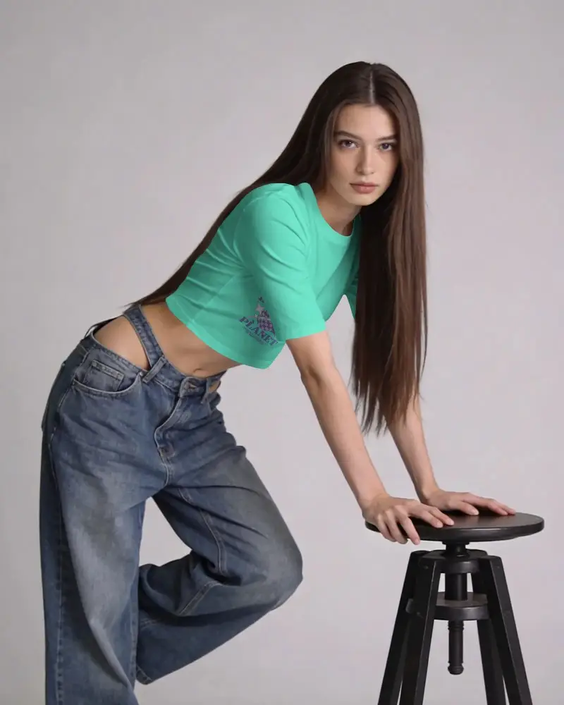 Trendy Crop Top Mockup For Street Style Apparel Fashion Photoshoot Outfit Display Collection