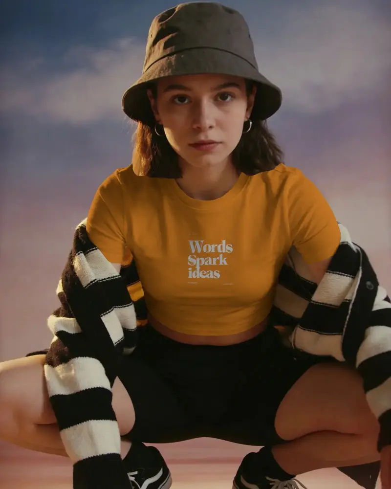 High Quality Fitted Crop Top Mockup Perfect For Fashion Brand Promotion Online