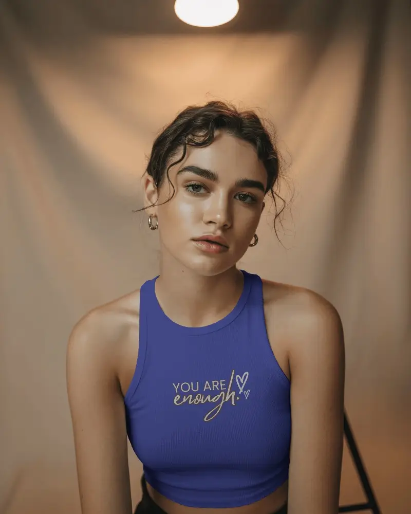 Stylish Ribbed Crop Top Mockup For Fashion Designers And Clothing Brands Display