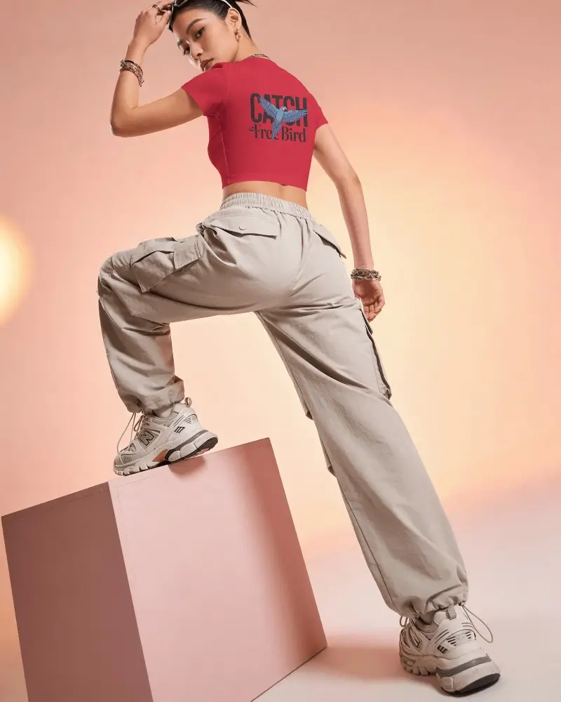 Trendy Fitted Crop Top Mockup For Custom Fashion Designs And Online Clothing Stores Showcase