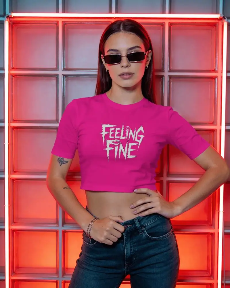 Sleek Fashionable Crop Top Apparel Mockup Perfect For Branding And Advertising