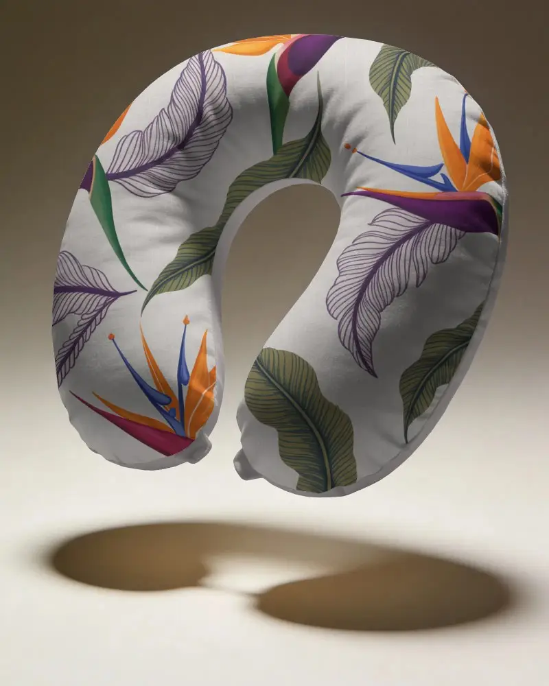 Portable Neck Support Cushion Mockup Designed For Travel And Casual Use