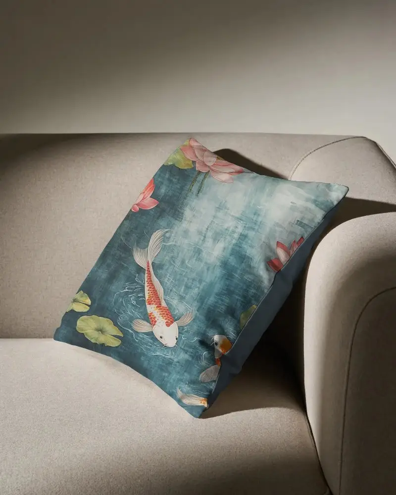 Premium Quality Square Cushion Mockup For Home Decor And Comfort Living Room Style