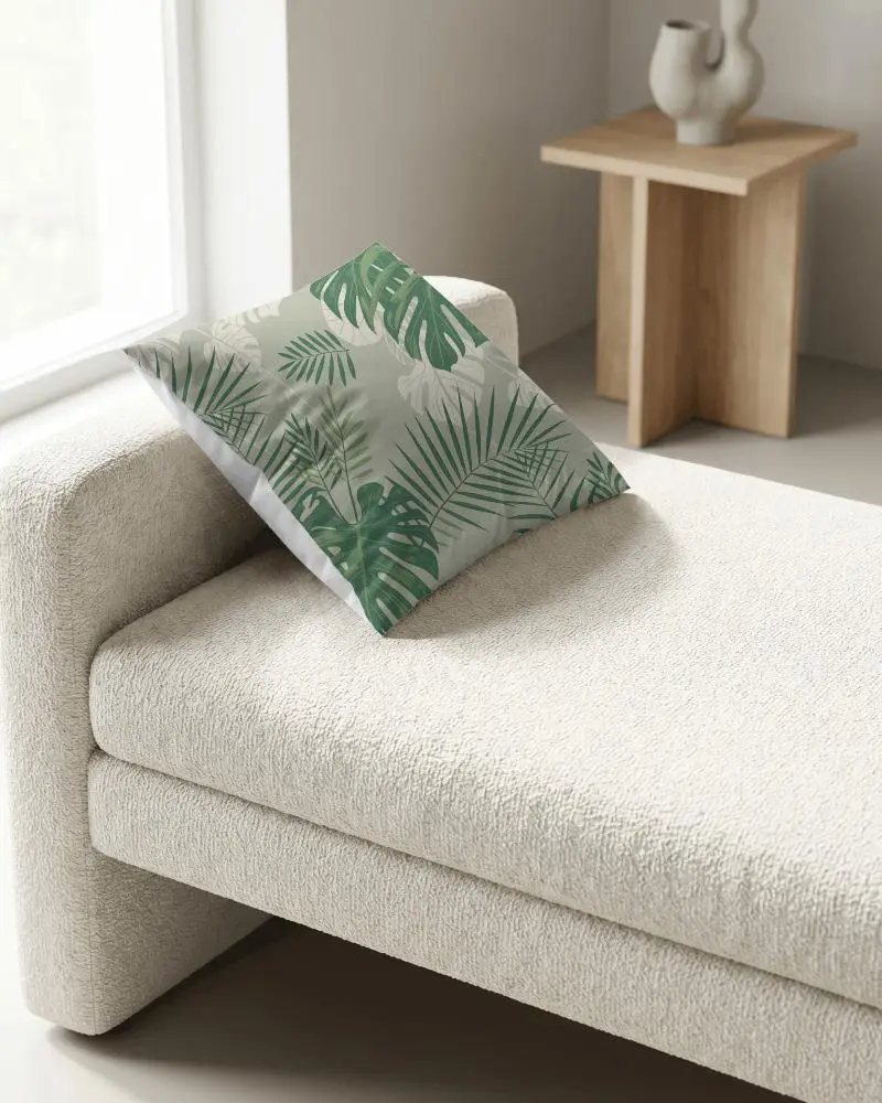 Plush Square Cushion Mockup For Home Decor Sofa Accessories Interior Design