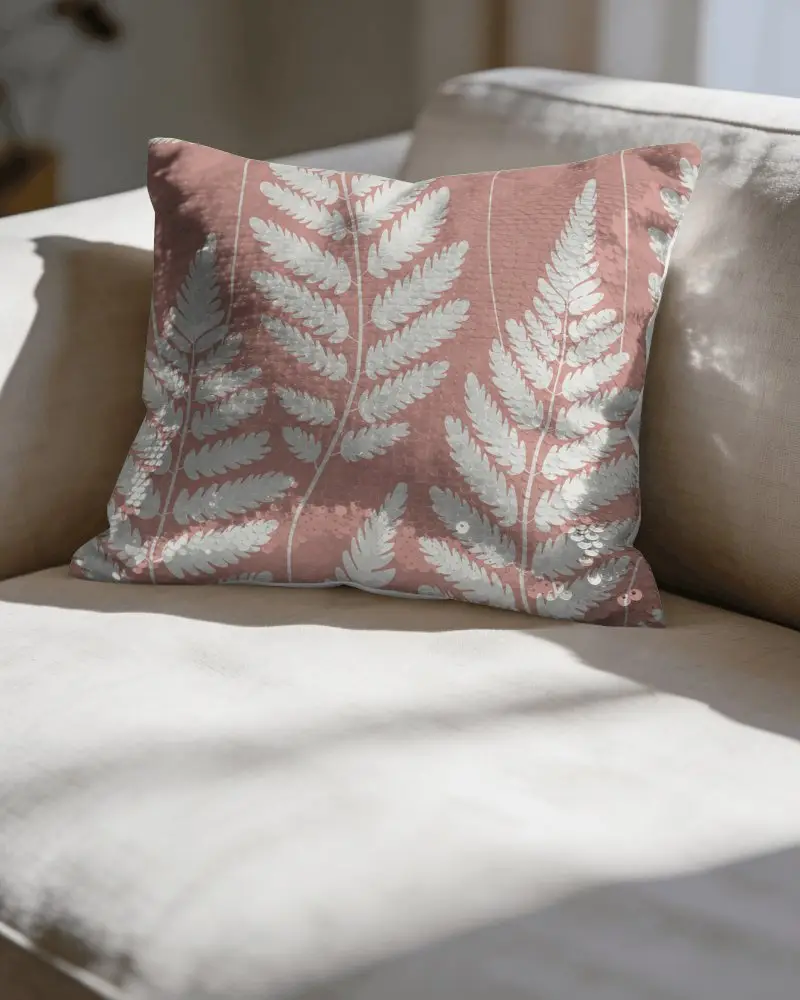 Elegant Sequin Cushion On Modern Sofa For Luxury Home Decor And Comfort Abode Styling