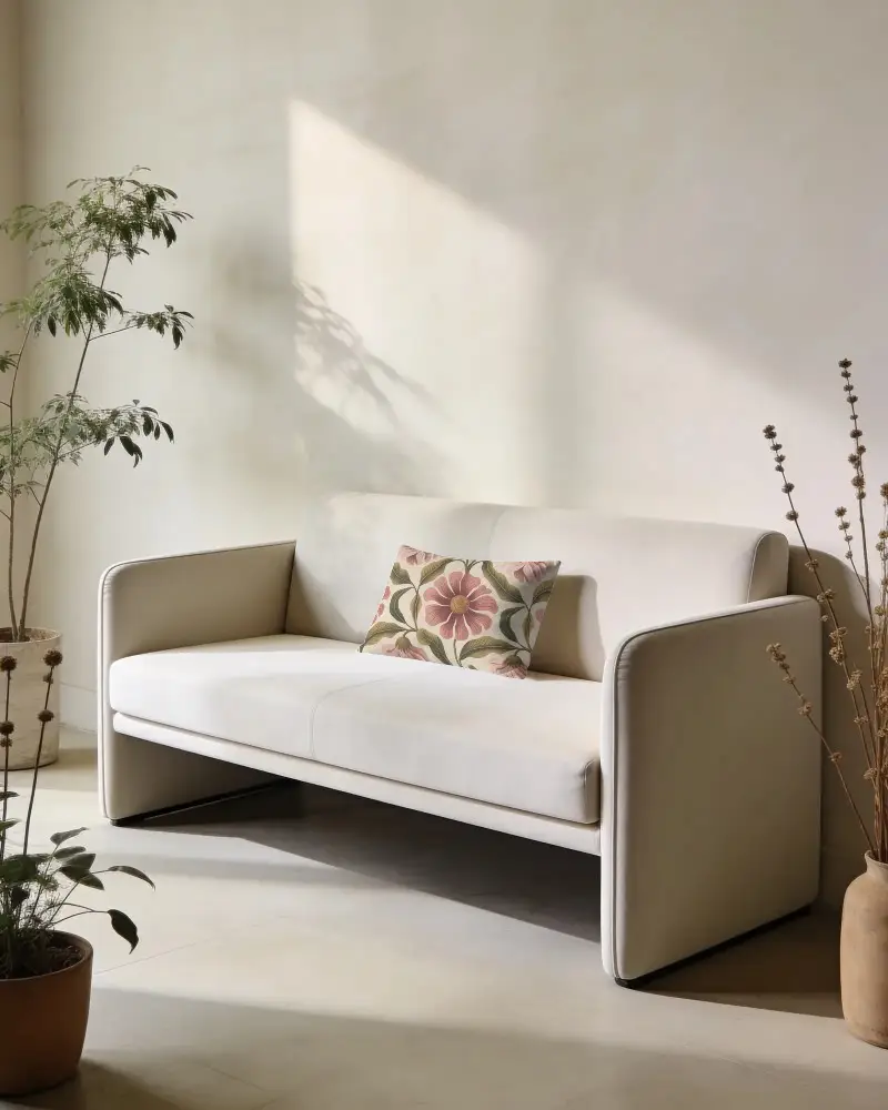 Elegant Soft Cushion Mockup For Interior Design And Luxury Furniture Display Photo