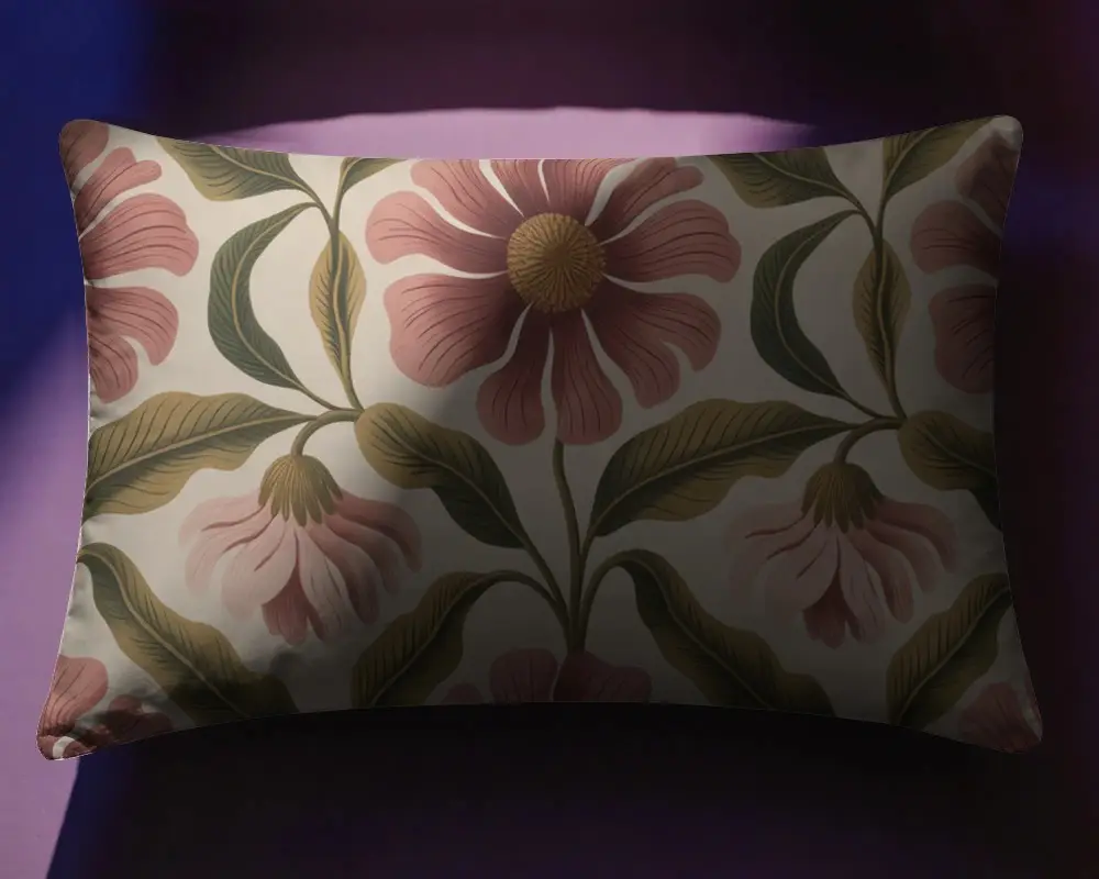 Rectangular Cushion Mockup With Crisp Clean Edges For Custom Decorative Pillow Design Presentations